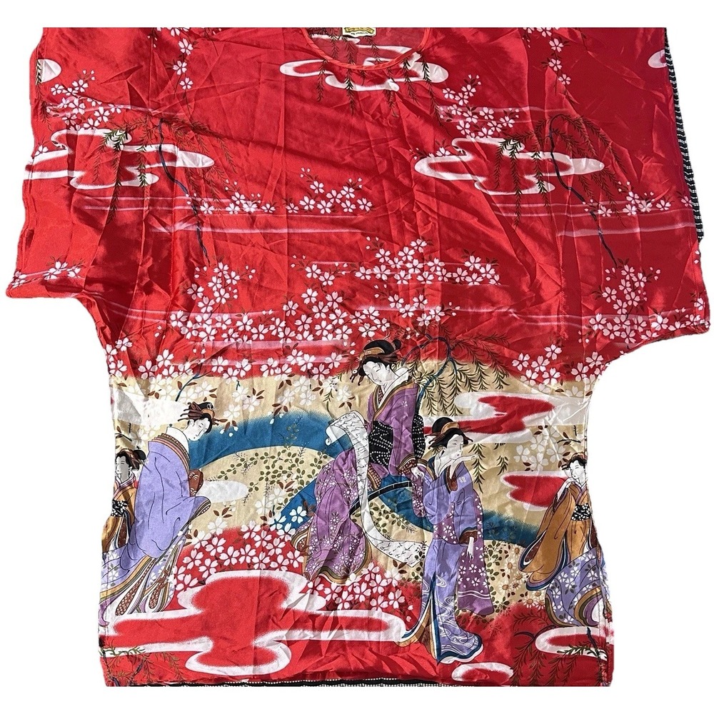 Vintage Oriental Village Kimono Style‎ Silk Dress OSFM Festival Wedding Cosplay